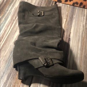 Naughty Monkey grey leather boots